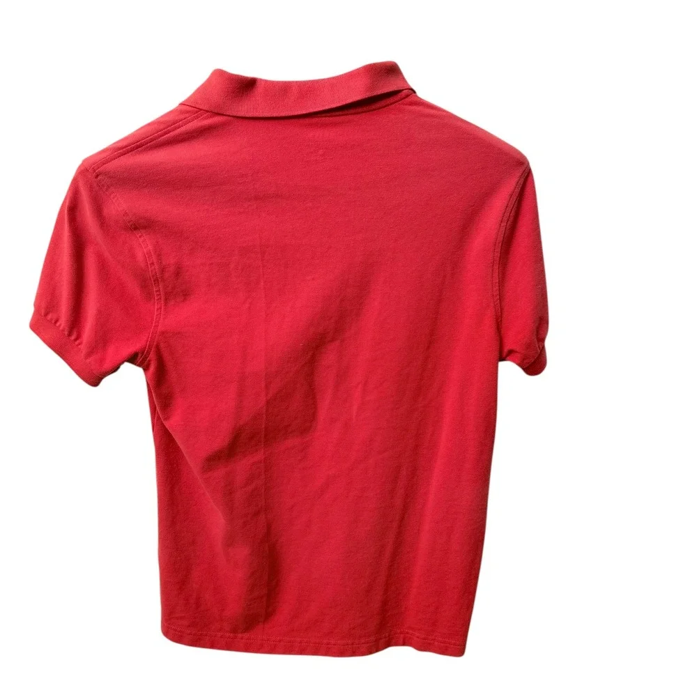 J. Crew Mens Red Flex Pique Polo Shirt Untucked Size M‎ Short Sleeve